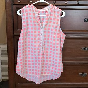Gray and pink dress tank